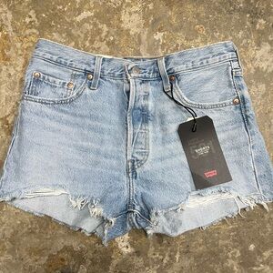 Levis 501 High Waisted Demin Shorts - SZ 29 NWT
